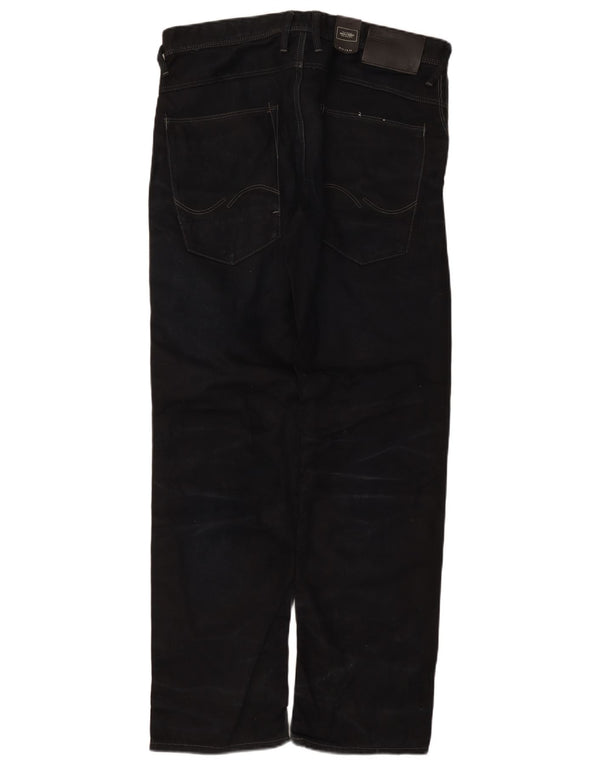 Jack & Jones Jean Droit Homme W34 L34 Bleu Marine Coton