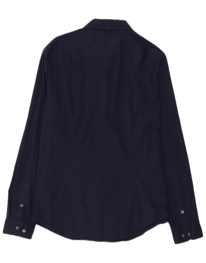 Tommy Hilfiger Chemise Slim Fit Homme Bleu Marine Moyen Coton