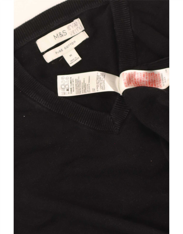 Marks & Spencer Pull col V Homme Noir Moyen Coton