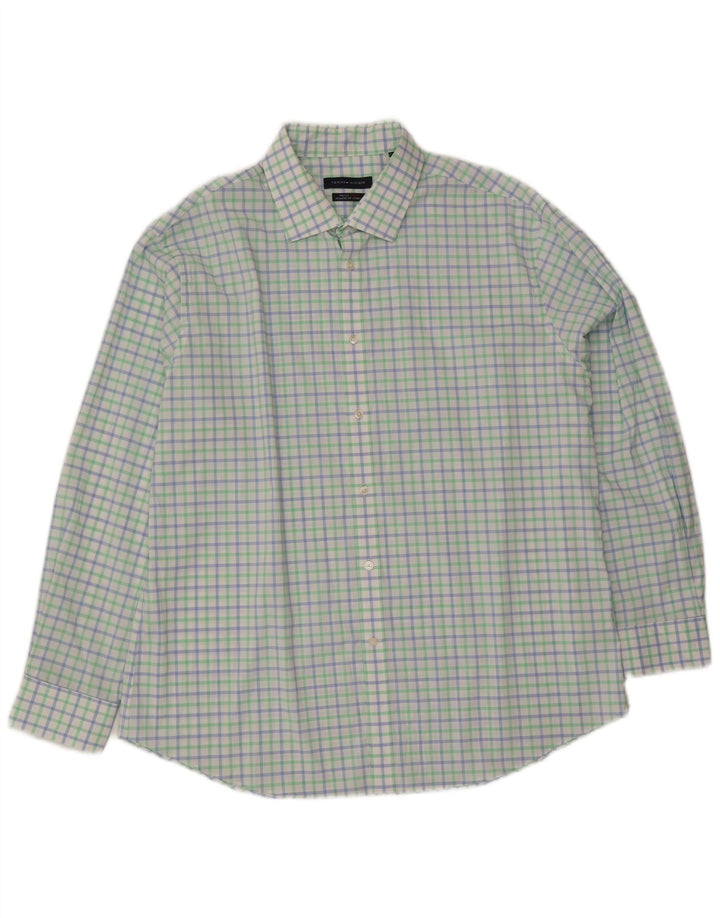 Tommy Hilfiger Chemise athlétique pour homme Taille 18 2XL Vichy multicolore