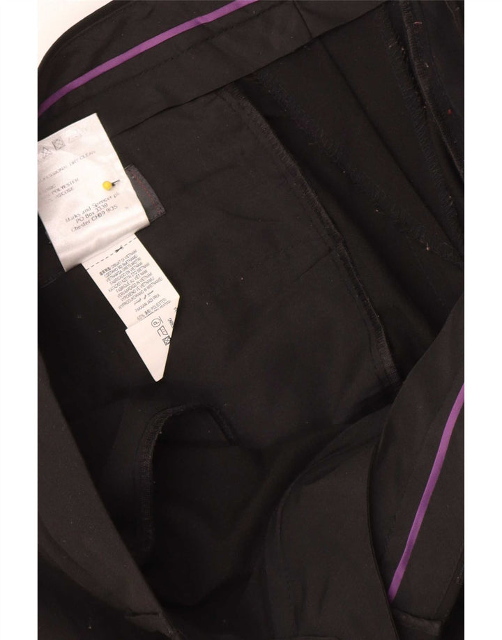 Marks & Spencer Pantalon de costume droit pour homme W32 L31 Noir Polyester