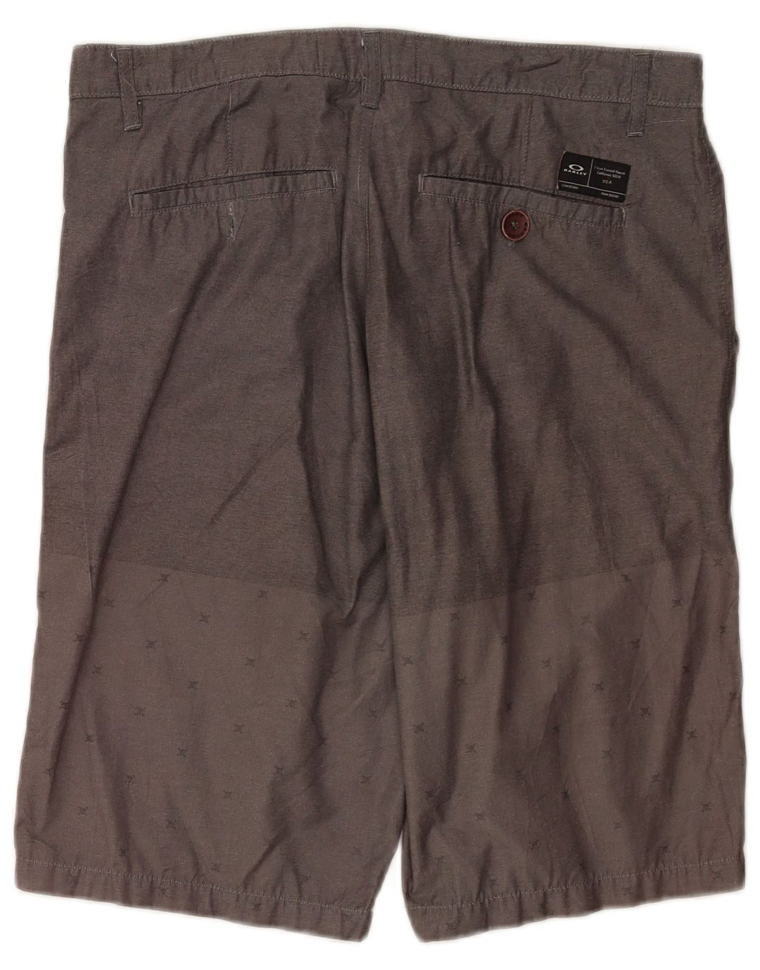 Oakley Short chino coupe classique W34 pour homme, grand coton à pois gris