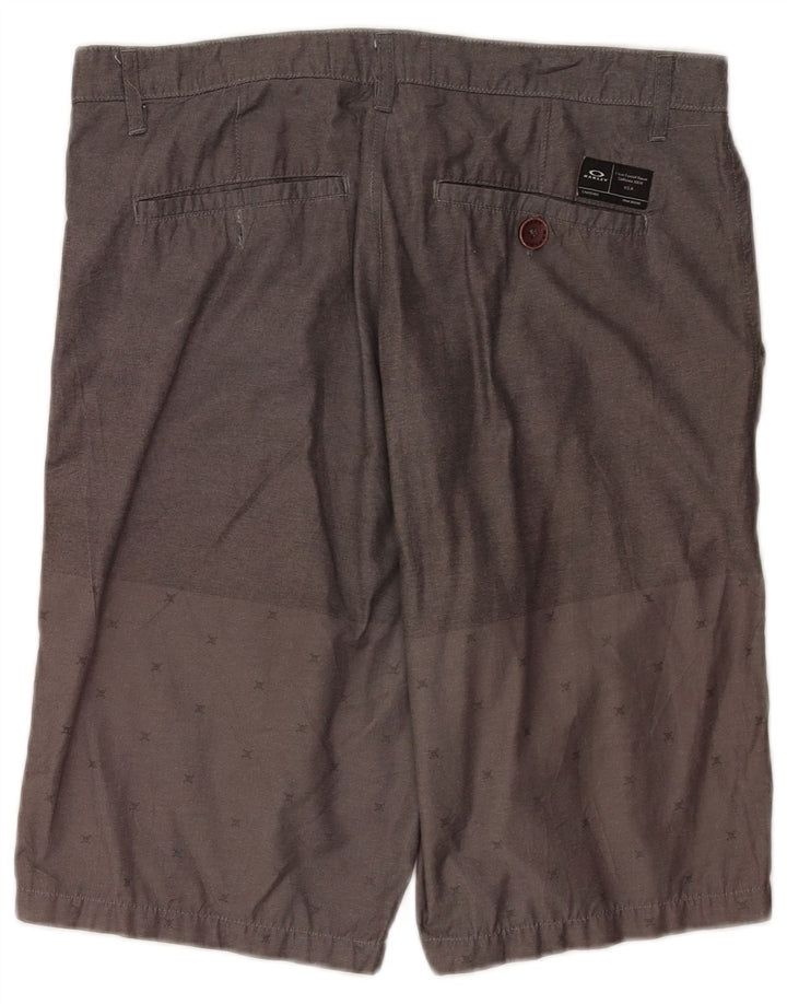 Oakley Short chino coupe classique W34 pour homme, grand coton à pois gris
