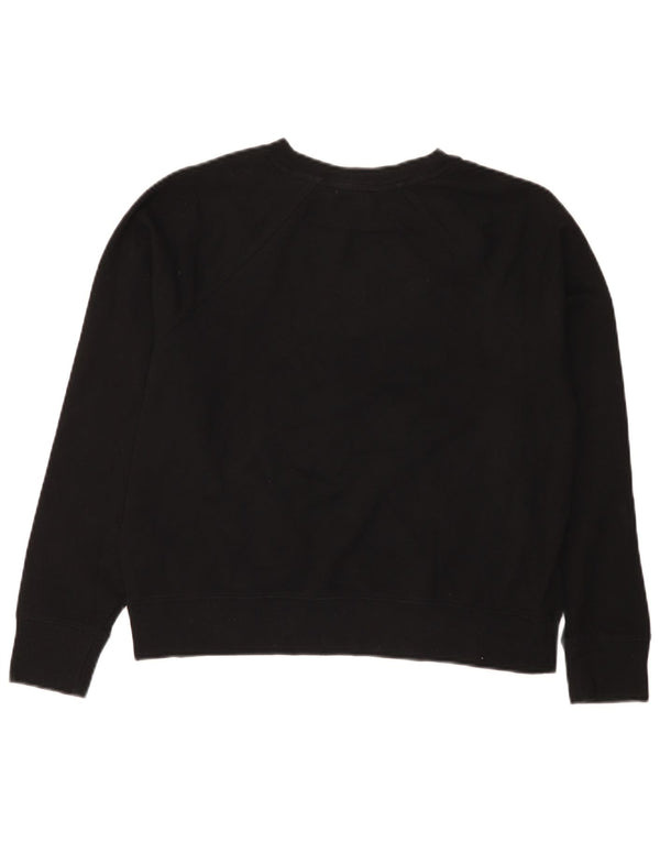 Dkny Sweat-shirt graphique surdimensionné pour femme UK 6 XS en coton noir