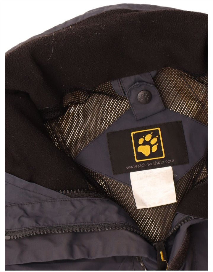 Jack Wolfskin Veste de Pluie Homme UK 40/42 Large Bleu Marine Polyester