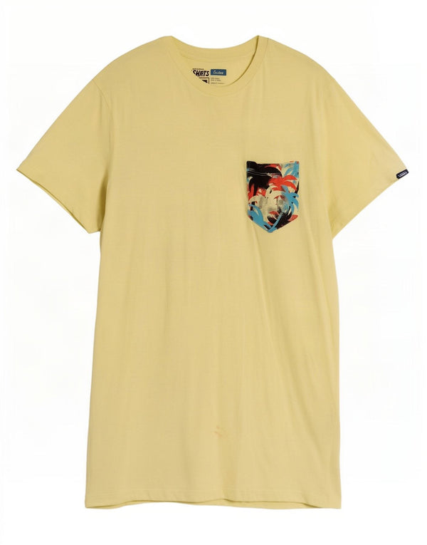 Vans Mens Custom Fit Graphic T-Shirt Top Large Yellow Cotton