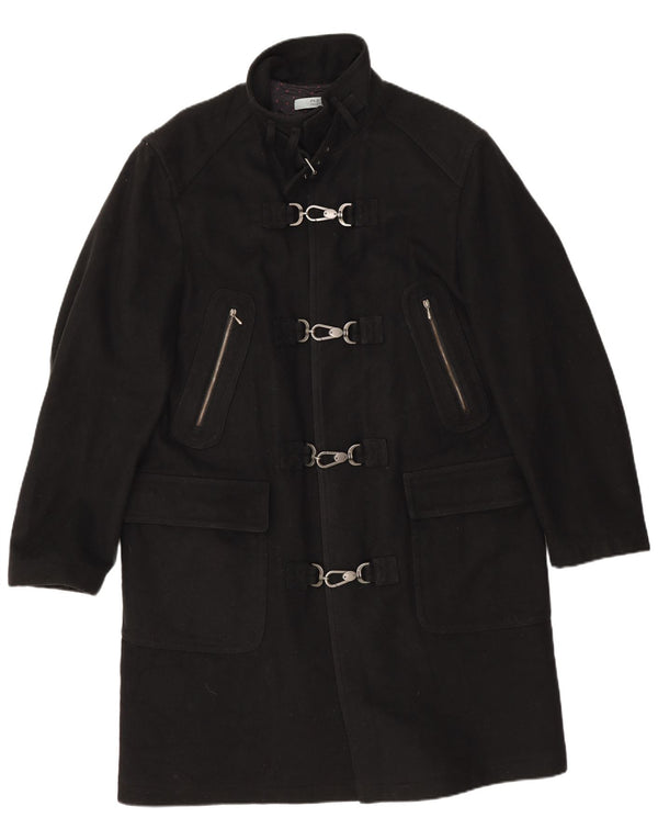 Red by Valentino Mens Duffle Coat IT 50 Large Black Wool