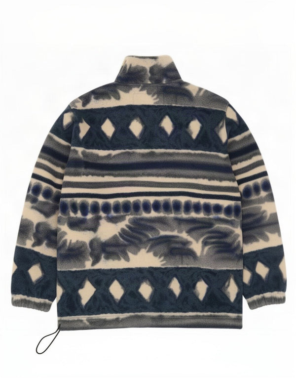 Invicta Pull polaire à col zippé pour homme XL Bleu géométrique