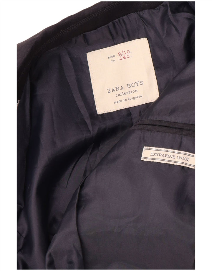 Zara Veste Blazer 2 Boutons Garçon 9-10 ans Bleu Marine Laine