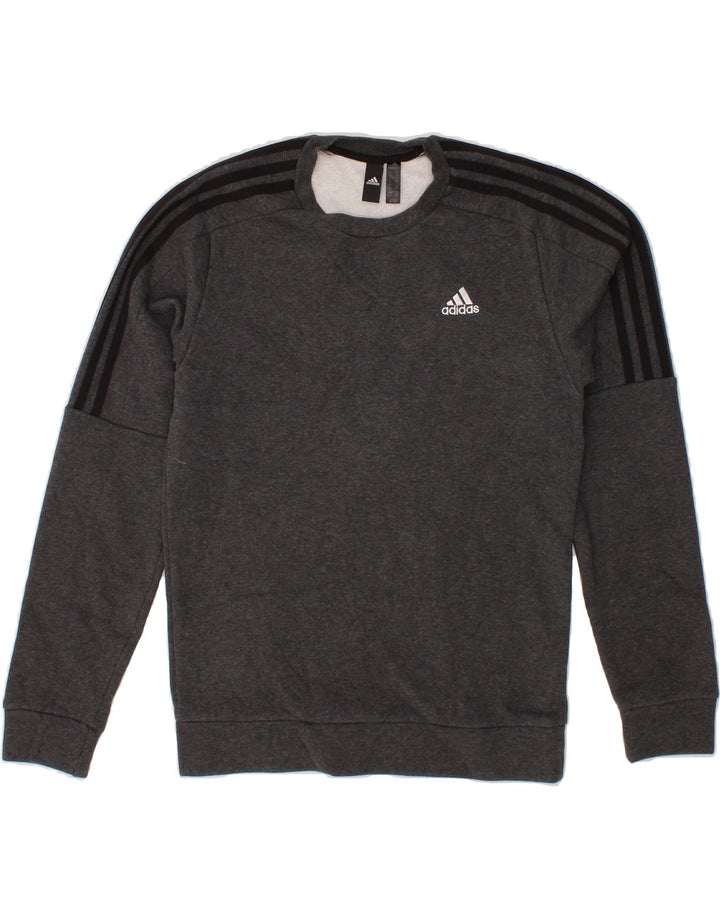 ADIDAS Mens Sweatshirt Jumper XS Grey Cotton Vintage Adidas and Second-Hand Adidas from Messina Hembry 