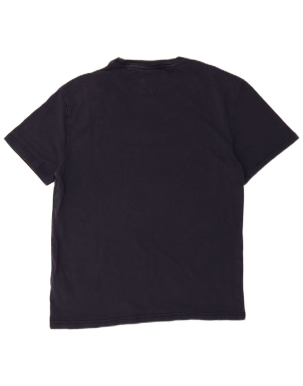 Tommy Hilfiger T-Shirt Graphique Homme Petit Bleu Marine Coton