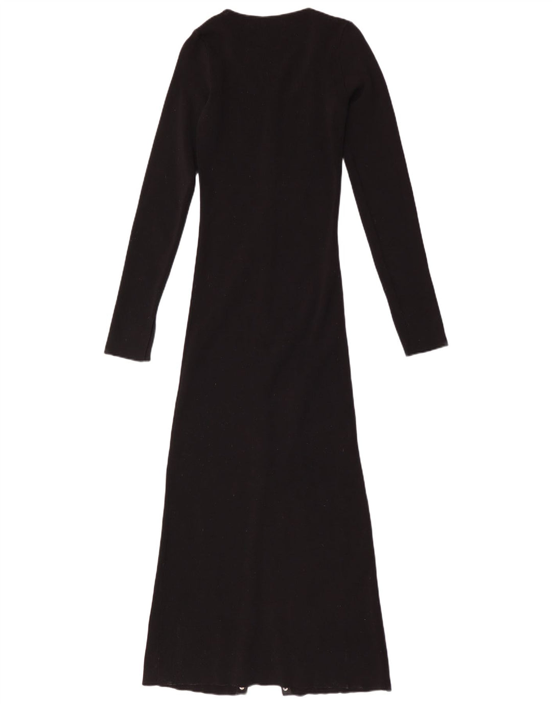 Zara Robe longue à manches longues pour femme UK 12 Noir moyen