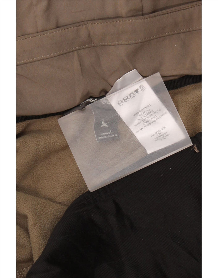 EDDIE BAUER Manteau coupe-vent à capuche pour femme UK 16 Large Beige Polyester