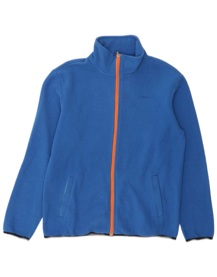 Asics Veste polaire pour homme UK 40 Large Bleu Polyester