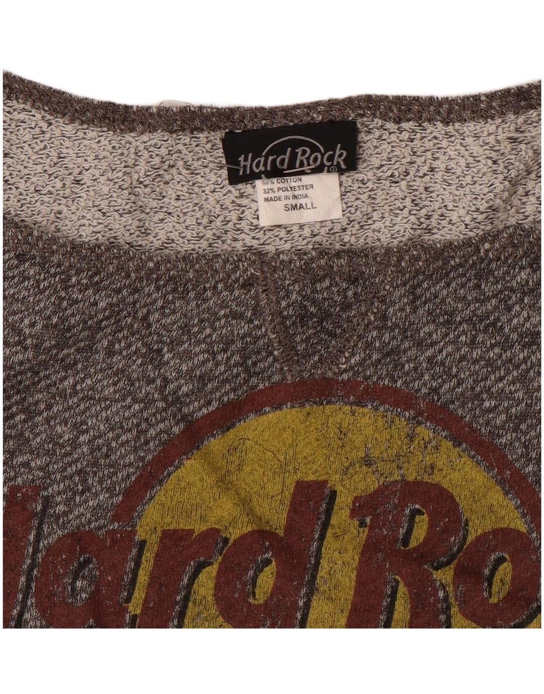 Hard Rock Cafe Sweat-shirt à épaules dénudées pour femme UK 10 Petit Gris