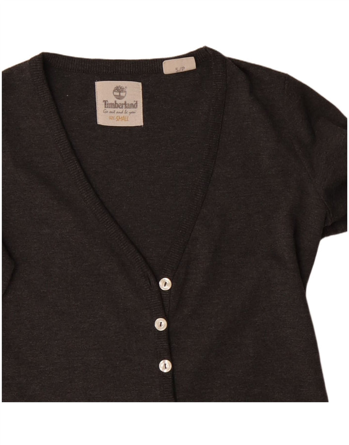 TIMBERLAND Pull Cardigan Femme UK 10 Petit Gris