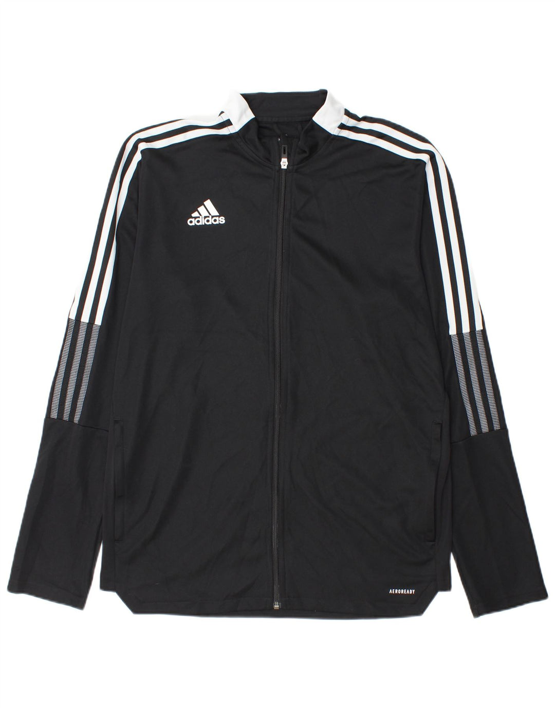 Adidas Hommes Aeroready Survêtement Top Veste Grand Noir Polyester