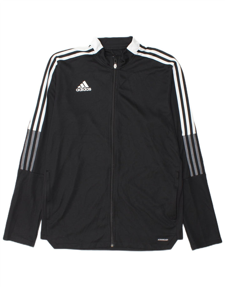 Adidas Hommes Aeroready Survêtement Top Veste Grand Noir Polyester