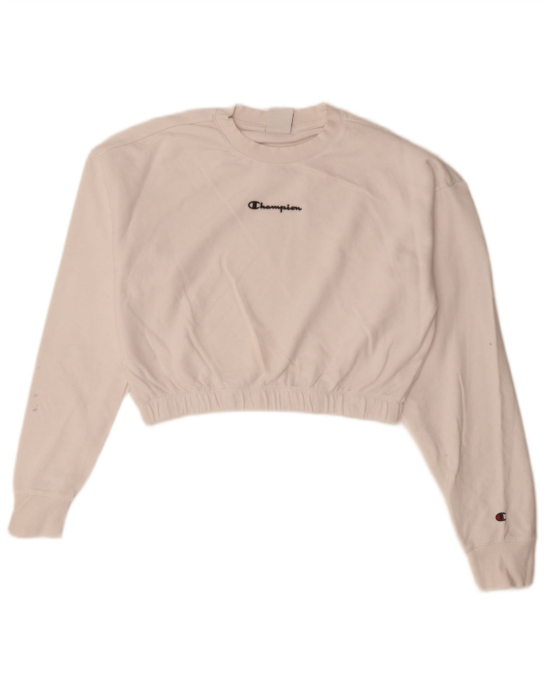 CHAMPION Sweat-shirt court pour femme UK 18 XL Coton blanc