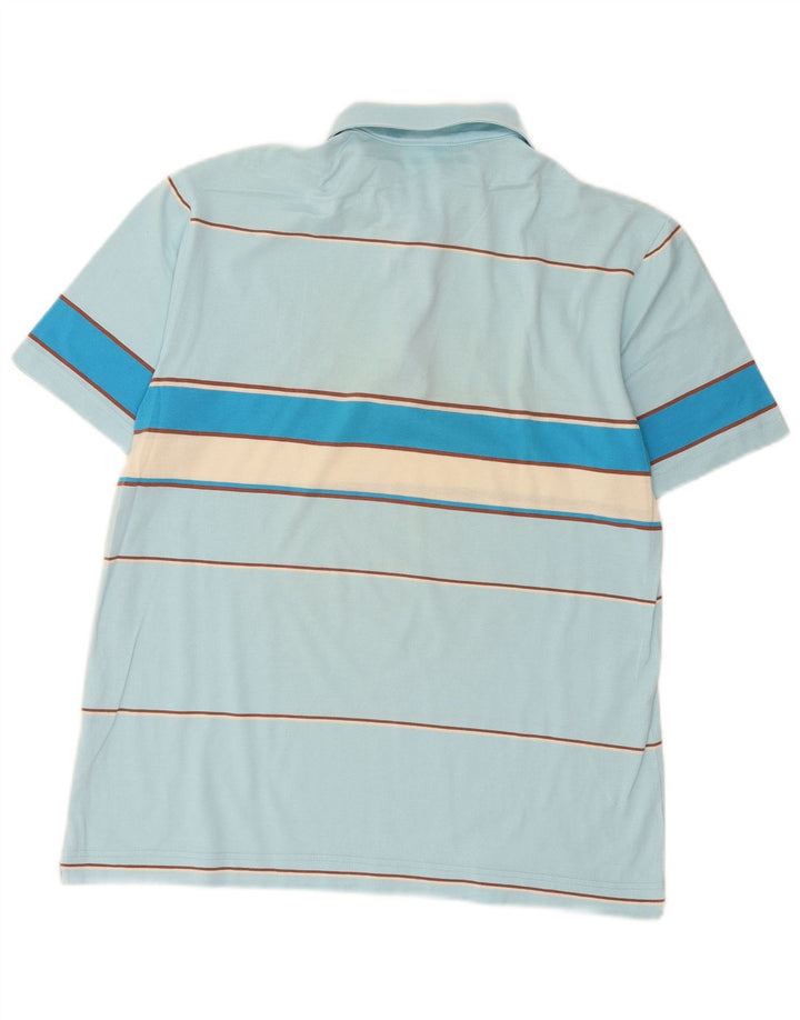 Lacoste Polo Homme Taille 4 Coton Rayé Bleu Moyen