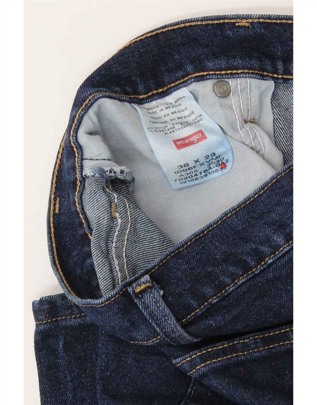 Wrangler Jean droit homme W38 L29 bleu marine coton