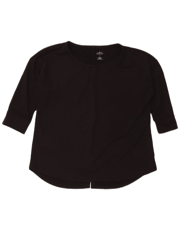 St John's Bay Haut Femme Manches 3/4 UK 18 XL Noir Polyester