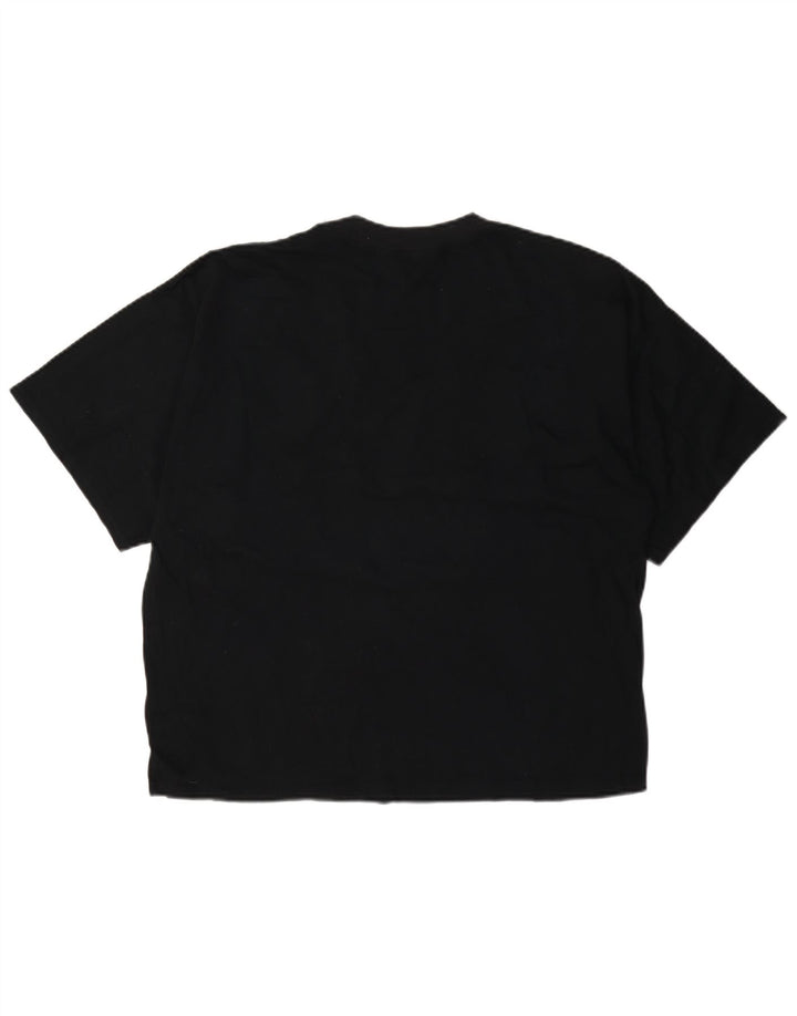 vintage Femme Graphique T-Shirt Top IT 44 Coton Noir Moyen