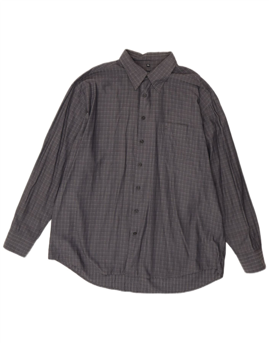 DANIEL HECHTER Chemise Homme 2XL Gris Carreaux Coton