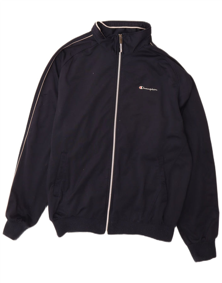 Champion Veste de survêtement pour homme 2XL Bleu marine Colorblock Polyester