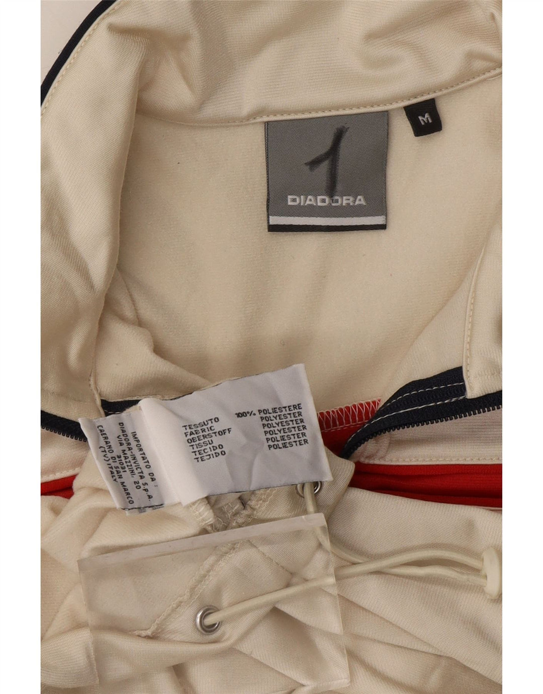 DIADORA Veste de survêtement pour femme UK 14 Medium Off White Colourblock