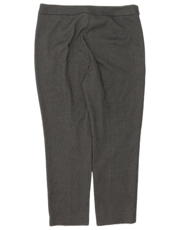 Marks & Spencer Pantalon de costume court pour femme UK 12 Medium W34 L26 Gris à carreaux