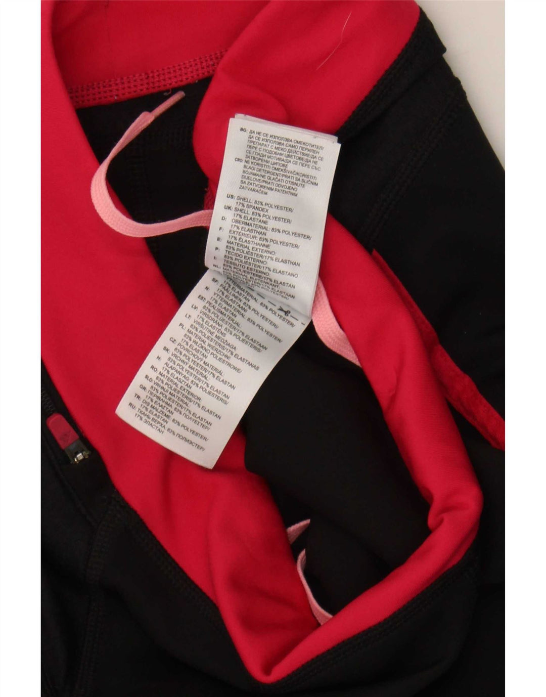 Adidas Legging Capri Femme UK 12 Polyester Colorblock Noir Moyen
