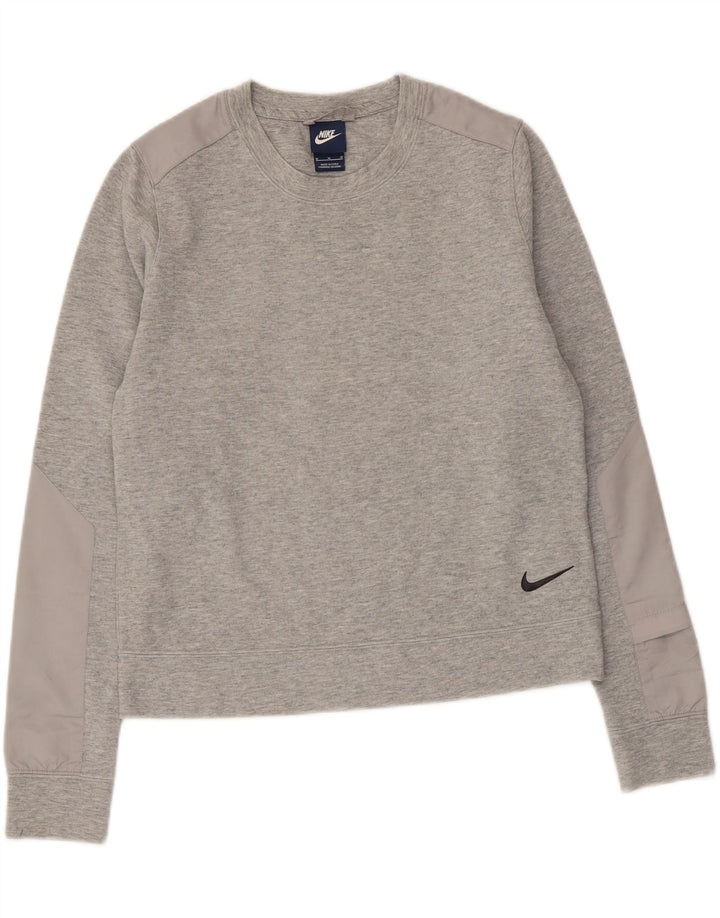 Nike Sweat-shirt pour femme UK 14 Gris moyen Coton