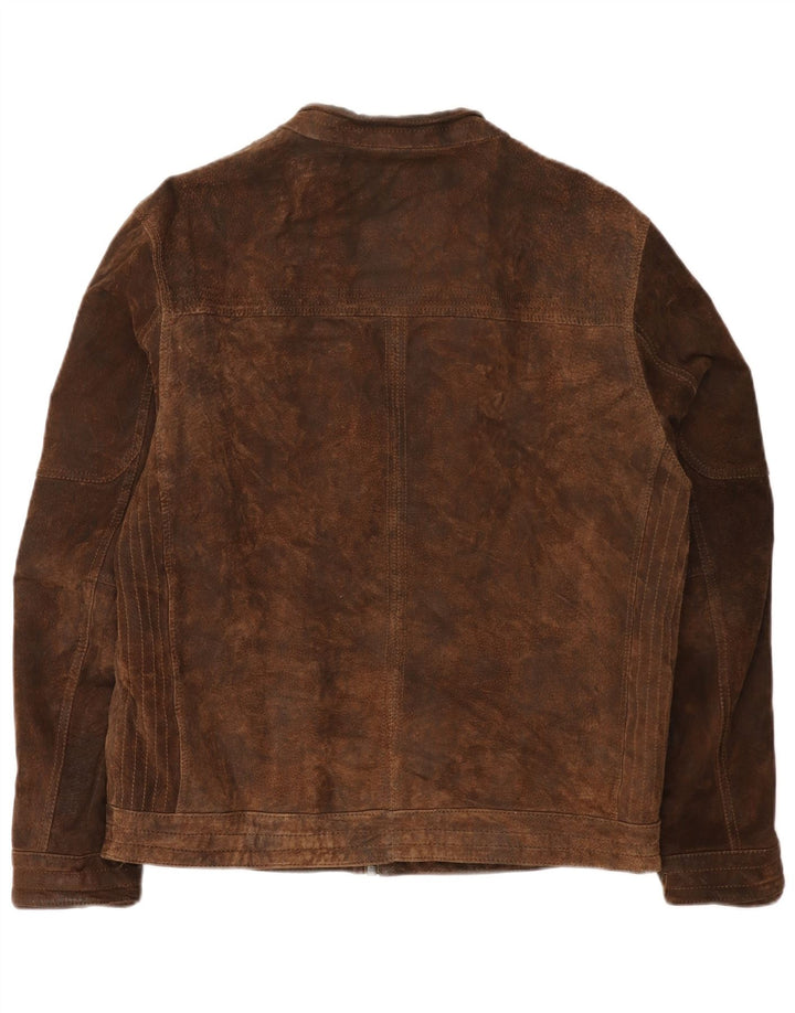 Angelo Litrico Veste en daim pour homme UK 40 Grand cuir marron