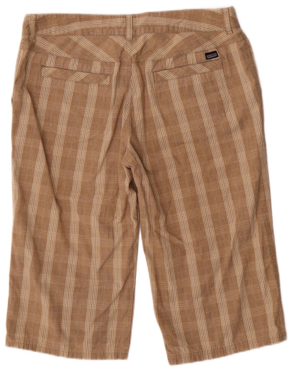 Patagonia Bermuda Femme US 12 Large W32 Beige Check Coton