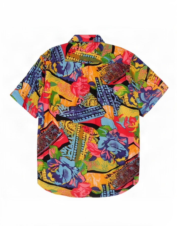 Central Park Chemise hawaïenne à manches courtes pour homme Motif floral multicolore moyen