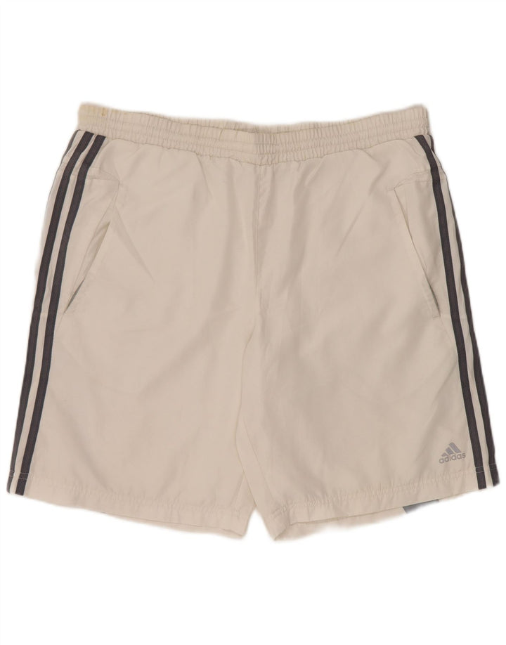 ADIDAS Short de Sport Clima 365 Homme Blanc Moyen Polyester Colorblock