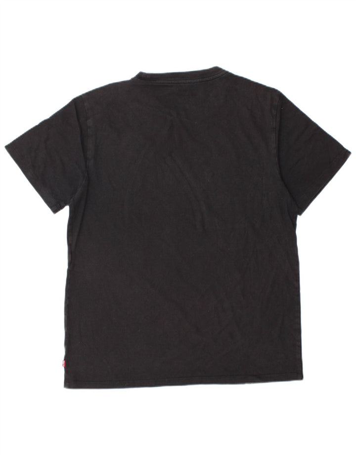 Levi's T-Shirt Standard Graphic Femme UK 14 Noir Moyen