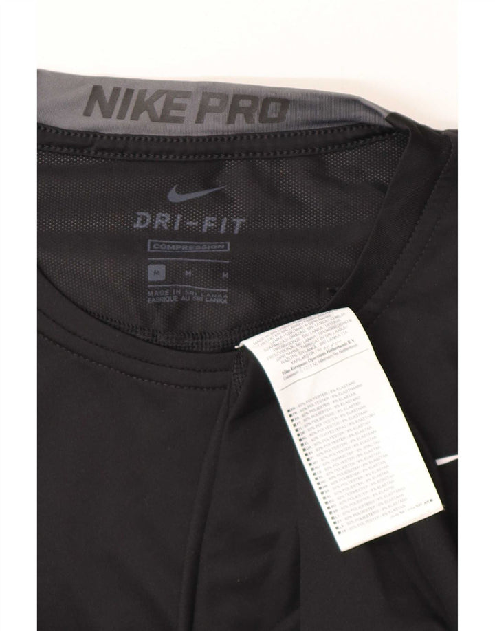 Nike T-shirt de compression pour homme Noir moyen Polyester Sports