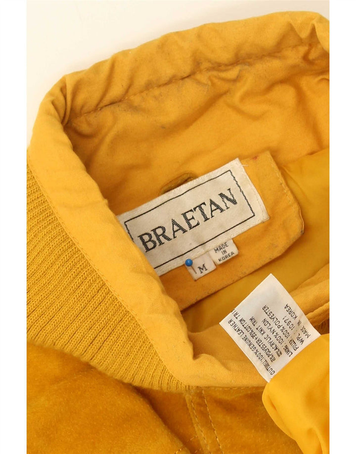 Braetan Veste en cuir pour homme UK 38 Jaune moyen