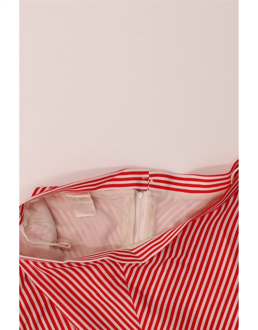 VINTAGE Womens A-Line Skirt UK 14 Medium W30  Red Chevron Polyester Vintage Vintage and Second-Hand Vintage from Messina Hembry 