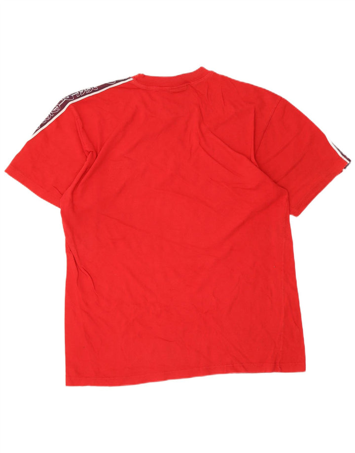 ASICS T-shirt graphique pour homme en coton color block rouge moyen