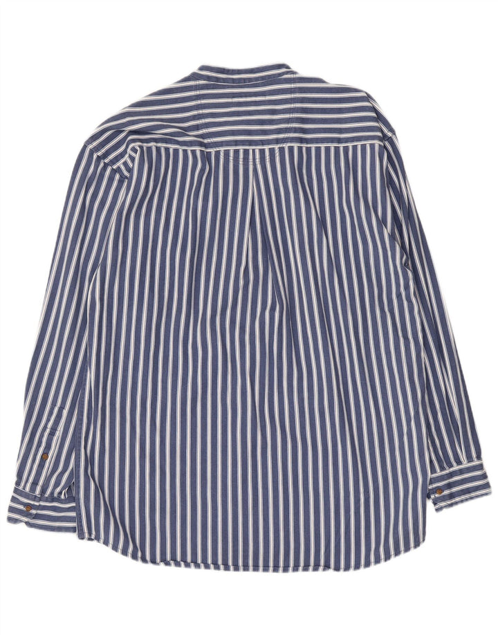 Civilian Chemise pull pour homme en coton rayé bleu marine moyen