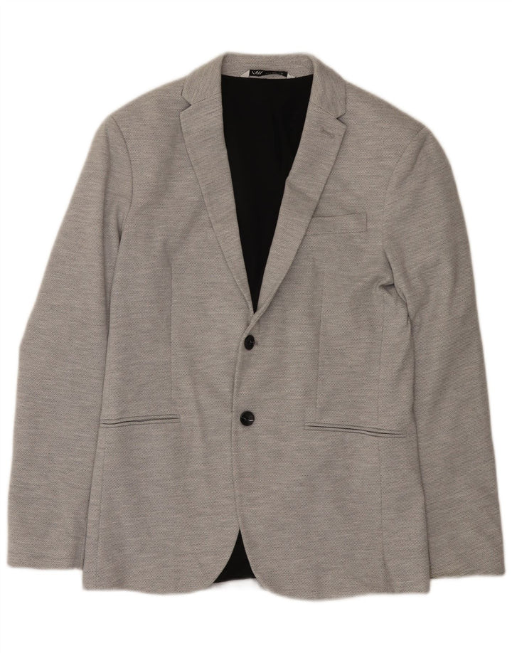 Zara Veste blazer à 2 boutons pour homme UK 38 Gris moyen