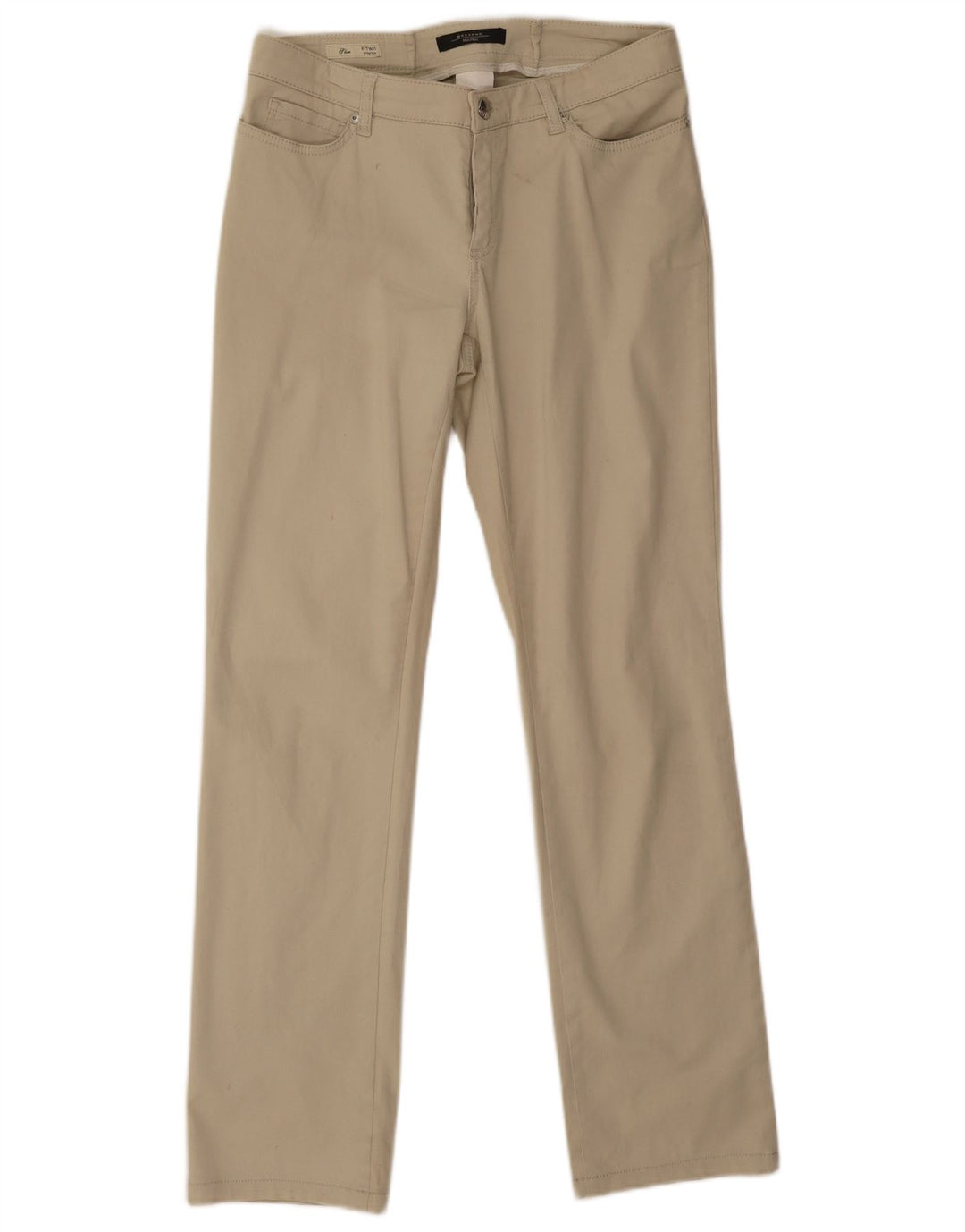 Max Mara Pantalon décontracté droit week-end pour femme UK 12 Medium W30 L30 Beige