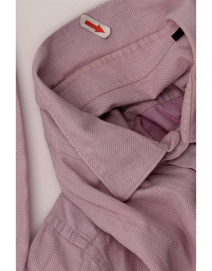 Hugo Boss Chemise coupe régulière pour homme Taille 41 16 Grand Rose à pois