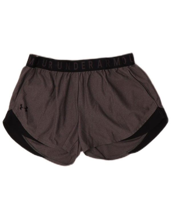 Under Armour Short de sport pour femme UK 12 Gris moyen Polyester Sports