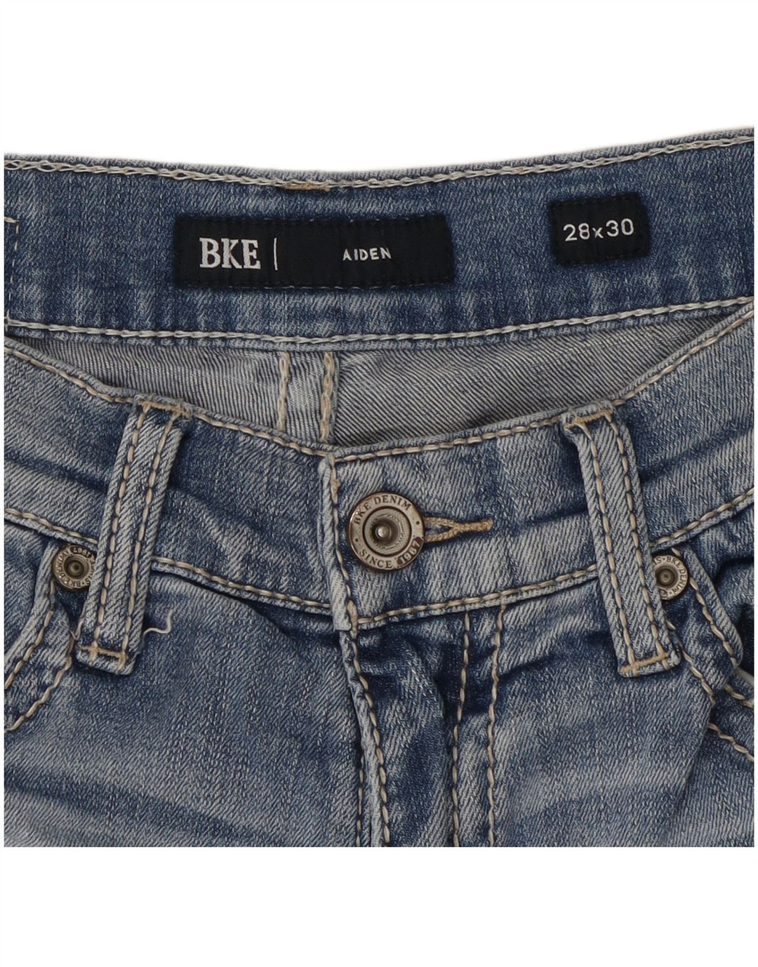 BKE Jean droit Aiden femme W28 L30 bleu coton