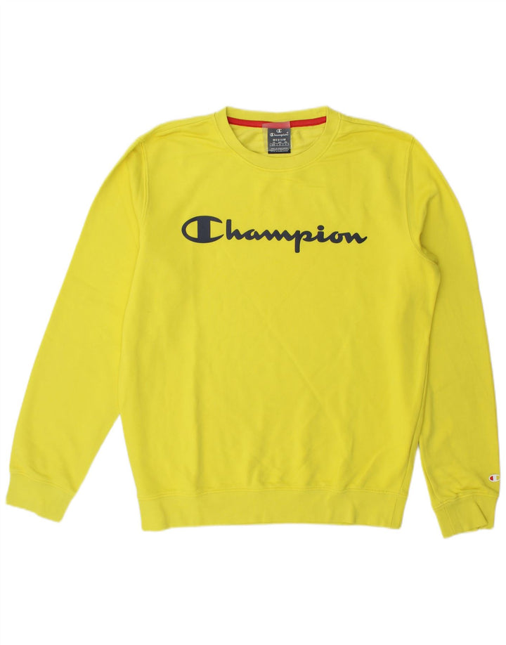 Champion Sweat-Shirt Graphique Homme Jaune Moyen Coton
