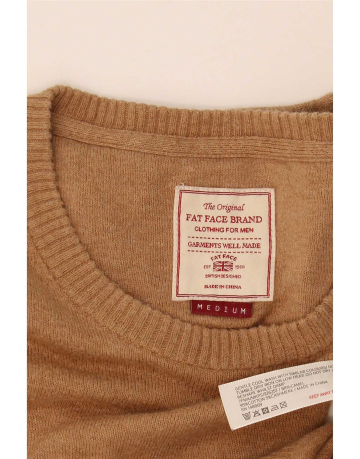 Fat Face Pull Col Bateau Homme Beige Moyen Coton